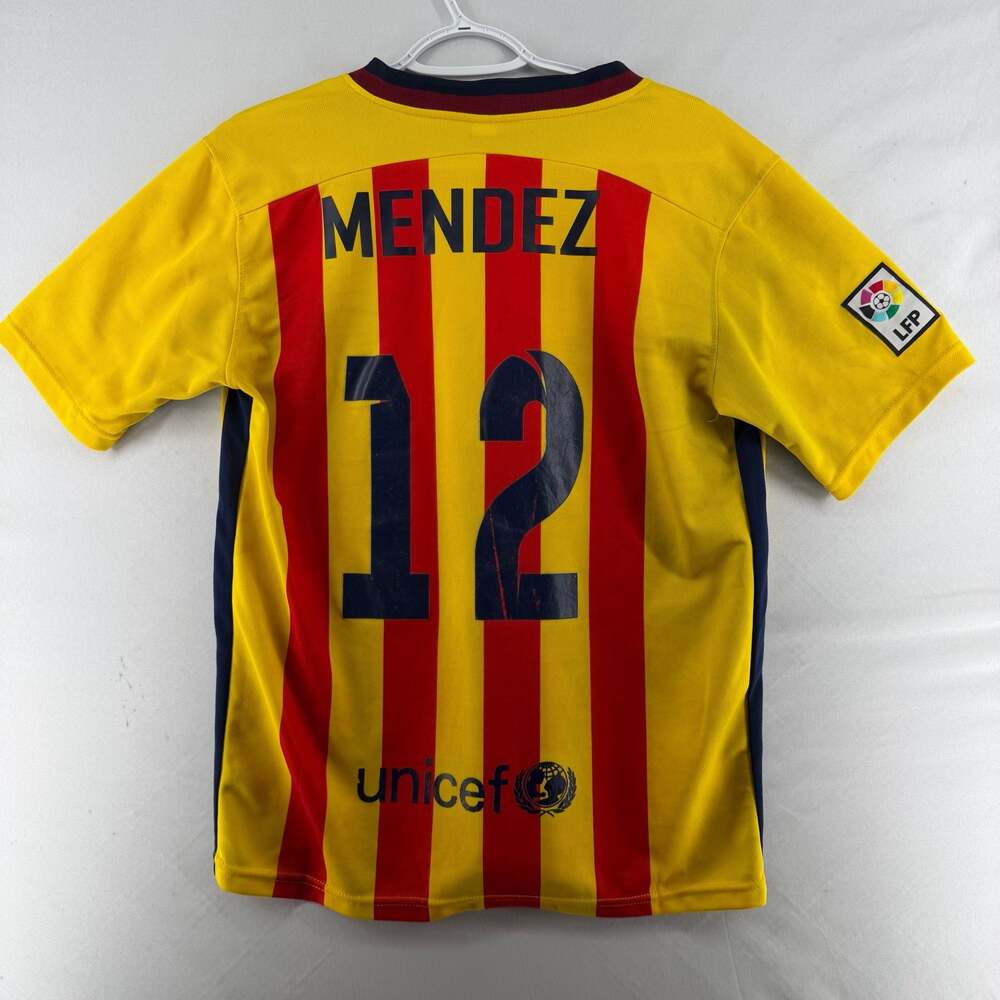 0669 S  FC Barcelona 2013-2014 Away Soccer Jersey Mendez 12